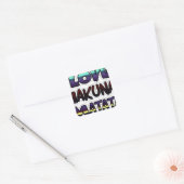 Love Hakuna Matata Gifts Vierkante Sticker (Envelop)