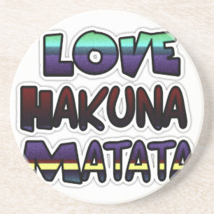 Love Hakuna Matata Gifts Zandsteen Onderzetter