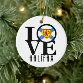 LOVE Halifax Nova Scotia Keramisch Ornament