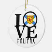LOVE Halifax Nova Scotia Keramisch Ornament (Links)