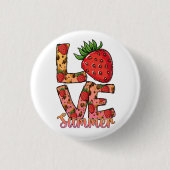 Love Hallo Summer aardbery Button (Voorkant)