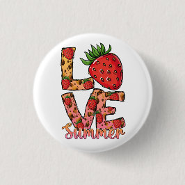 Love Hallo Summer aardbery Button