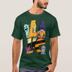 Love Halloween Gnomes Spooky Pumpkin Trick of Trea T-shirt