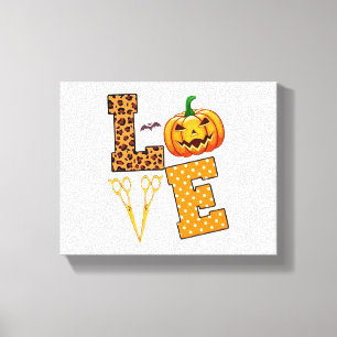 Love Halloween Haarstylist Canvas Afdruk