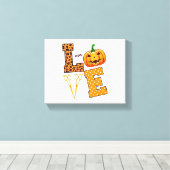 Love Halloween Haarstylist Canvas Afdruk (Insitu (Houten vloer))