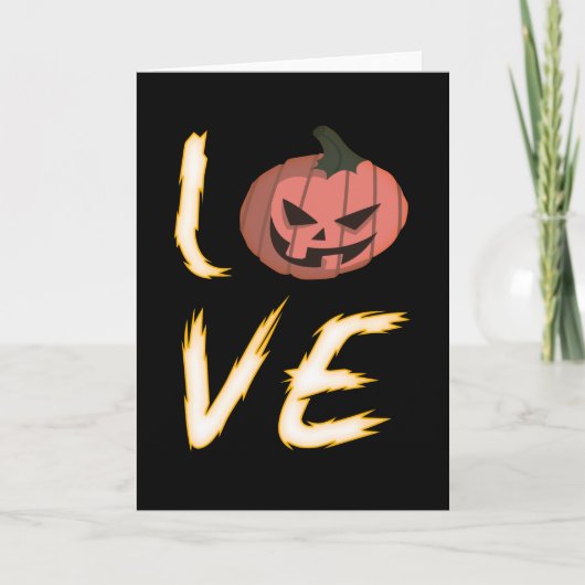 Love Halloween Pumpkin Scary Gift Kaart (Voorkant)