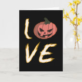 Love Halloween Pumpkin Scary Gift Kaart (Gele Bloem)