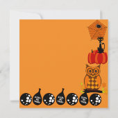 Love Halloween Quote Spooky Owl Pumpkin Kaart (Achterkant)