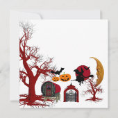 Love Halloween Quote Spooky Witch Wagon Kaart (Achterkant)