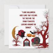Love Halloween Quote Spooky Witch Wagon Kaart (Voorkant)