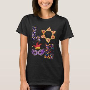 LOVE Hamantaschen Jewish Purim Costume Holiday Car T-shirt