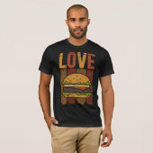 Love Hamburger T-shirt (Voorkant volledig)