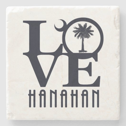 LOVE Hanahan SC Stenen Onderzetter (Voorkant)