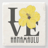 LOVE Hanamaulu Hawaii Stenen Onderzetter (Voorkant)