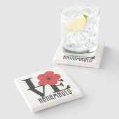 LOVE Hanamaulu Hawaii Stenen Onderzetter (Zijkant)