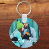 Love Hand Drawn Script Sleutelhanger Gift (Voorkant)