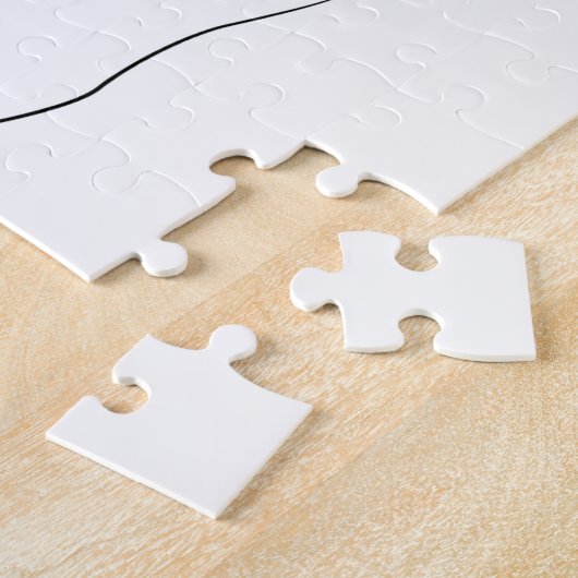 Love Hand Heart Line Art Drawing Cute Modern Legpuzzel (Zijkant)