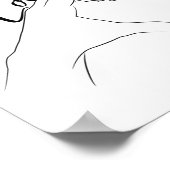 Love Hand Heart Line Art Drawing Cute Modern Poster (Hoek)