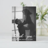 Love Hand Lettered Script Trouwfoto Dank u Bedankkaart (Staand voorkant)