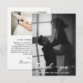 Love Hand Lettered Script Trouwfoto Dank u Bedankkaart (Voorkant / Achterkant)