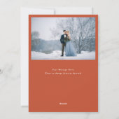 Love Hand Lettering Holly Winter Pas getrouwd Feestdagenkaart (Achterkant)