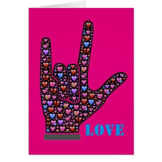 Love Hand Sign Kaart
