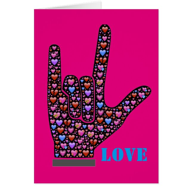 Love Hand Sign Kaart (Voorkant)