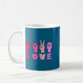 Love Hand Sign Language Asl Valentines Day Men Wom Koffiemok (Links)