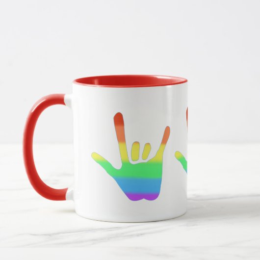 Love Hand Sign Language in Rainbow Color Blends Mok (Links)