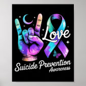 Love Hand Sign Suicide Prevention Awareness Septem Poster (Voorkant)