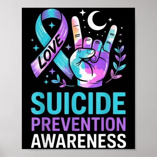 Love Hand Sign Suicide Prevention Awareness Week S Poster (Voorkant)