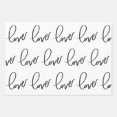 Love HandLettering Calligraphy Inpakpapier Vel (Voorkant 3)