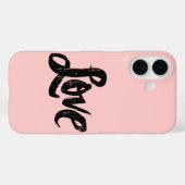 LOVE Handlettering Paris Chic Bleekroze Valentijn  Case-Mate iPhone Case (Achterkant (horizontaal))