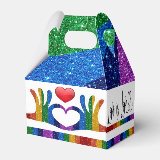 Love Hands and Heart Favor Box Bedankdoosjes (Achterkant)