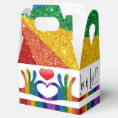 Love Hands and Heart Favor Box Bedankdoosjes (Geopend)