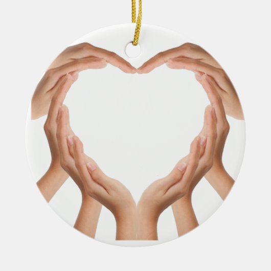 Love Hands Keramisch Ornament (Voorkant)