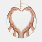 Love Hands Keramisch Ornament (Links)