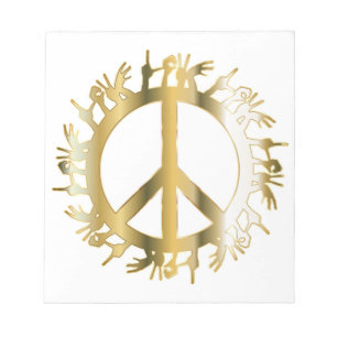 LOVE HANDS PEACE SIGN NOTITIEBLOK