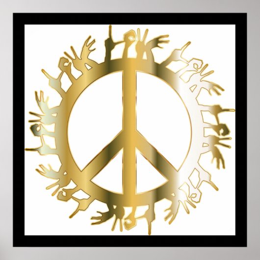 LOVE HANDS PEACE SIGN POSTER (Voorkant)