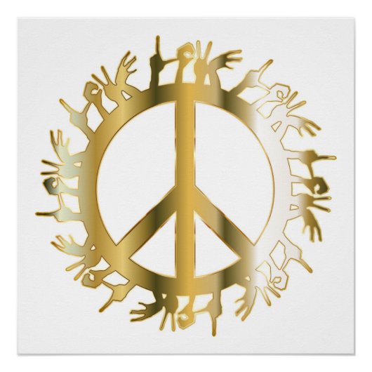 LOVE HANDS PEACE SIGN POSTER (Voorkant)