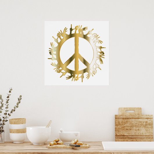 LOVE HANDS PEACE SIGN POSTER (Keuken)
