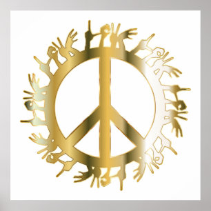 LOVE HANDS PEACE SIGN POSTER