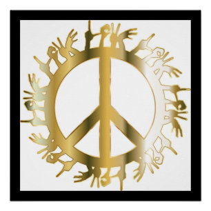 LOVE HANDS PEACE SIGN POSTER