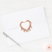 Love Hands Ronde Sticker (Envelop)