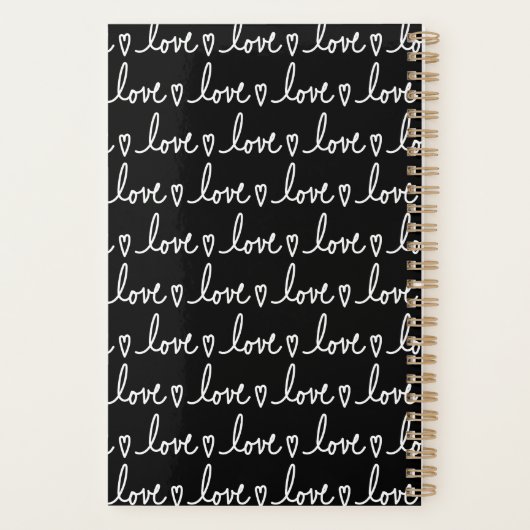 Love Handwritten Valentine's Day Notebook Planner (Achterkant)