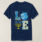 Love Hanukkah Chanukah Menorah Pajama Matching Fam T-shirt (Design voorkant)