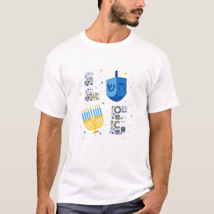 LOVE Hanukkah Decorations Dreidel Menorah Chanukah T-shirt