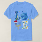Love Hanukkah Decorations Dreidel Menorah Chanukah T-shirt (Design voorkant)