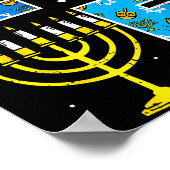 Love Hanukkah Dreidel Menorah Jewish Chanukah Men  Poster (Hoek)