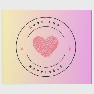 Love & Happiness Cadeauverpakking Cadeaupapier